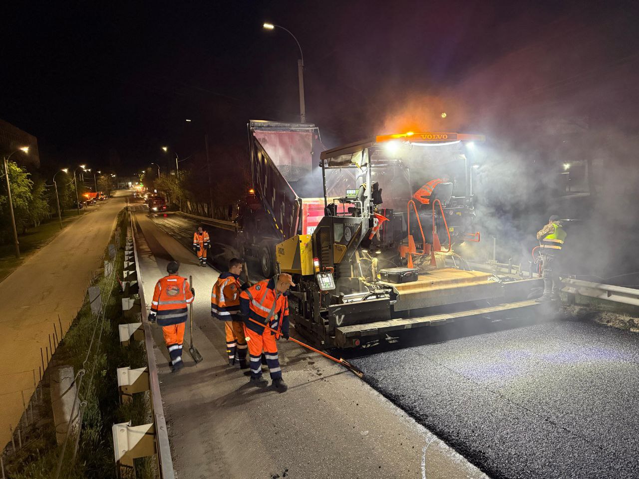 Крымавтодор провел укладку асфальта в г. Симферополь